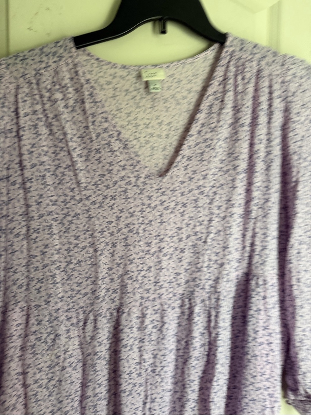 a new day rayon Lilac Floral print V‑Neck Maxi Dress lightweight boho summer - Picture 5 of 12